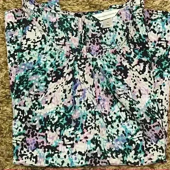 Christopher & Banks Purple‎ Dotted Tank Top - Picture 3 of 5